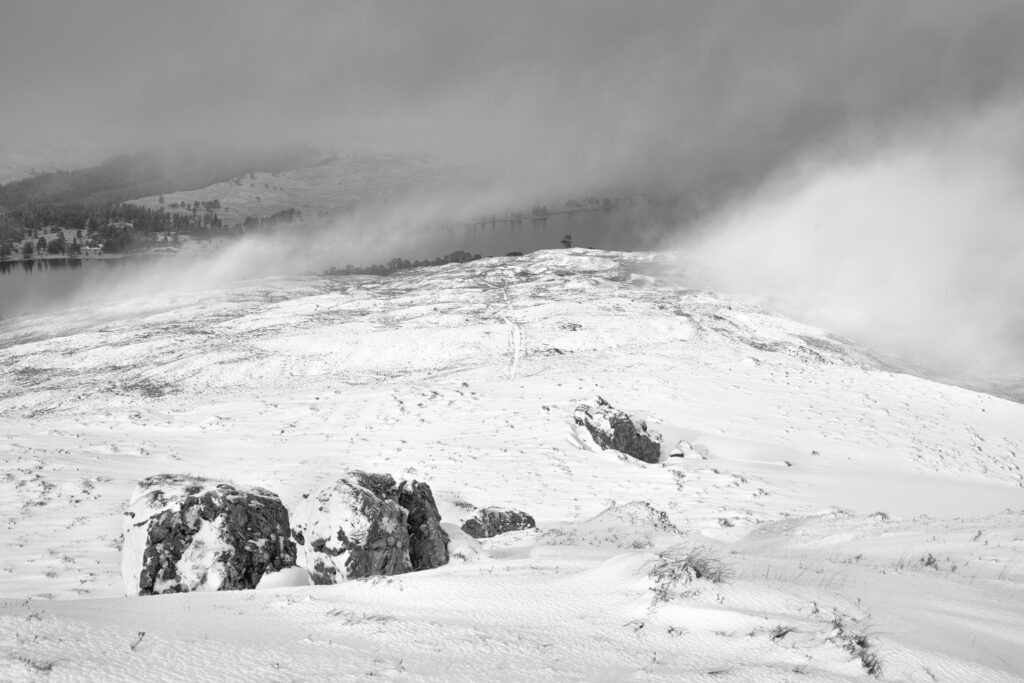 Snow above Loch Tulla